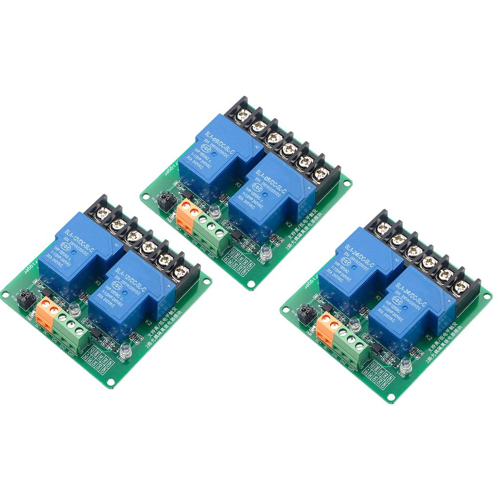Double Channel 5V 12V 24V Relays Module High Current 30A Optoisolated Control for Industrial Automation Home Appliances