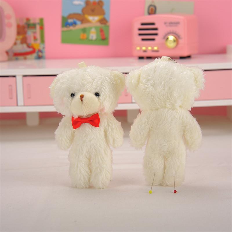 Cute Bow-tie Bear Keychain Adorable Plush Toy Bag Accessory Stuffed Animal Gift