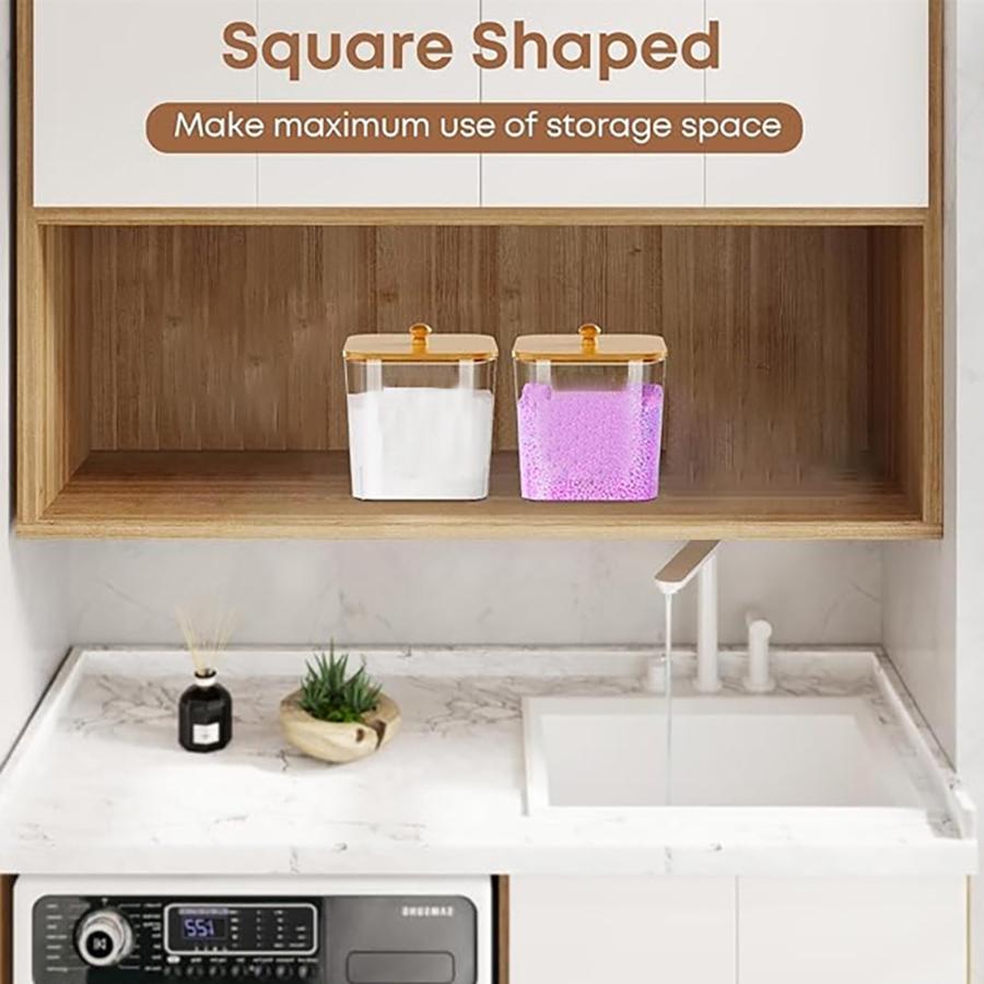 Laundry Room Organization Storage Containers 80oz Laundry Pod Containers with Lids for Laundry Detergent Laundry Pods Dry Sheet