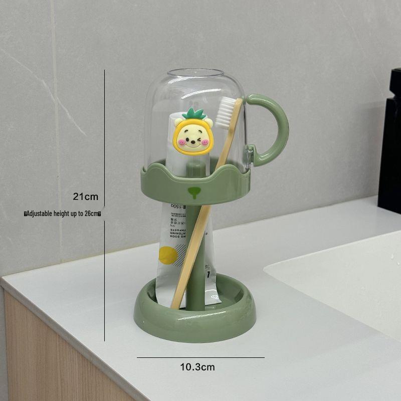 Cute Toothbrush & Toothpaste Storage Rack Set with Cup