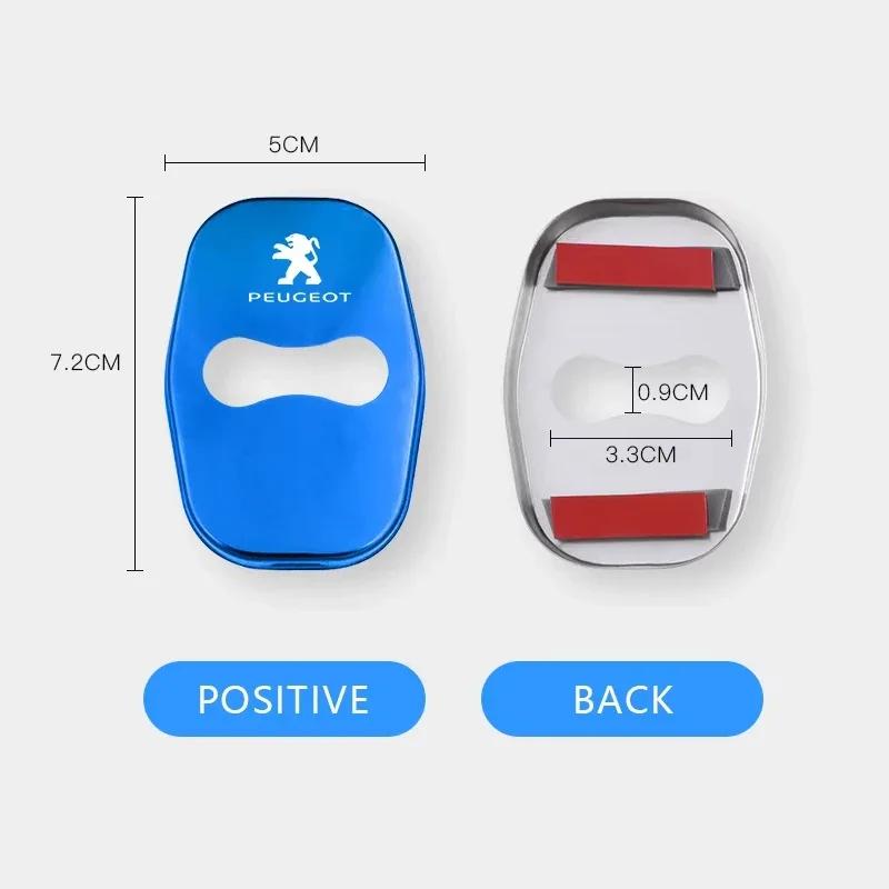 Samolepka na auto 2025 Horké 4ks Nerezové kryty zámků dveří auta Samolepky Pro Peugeot 208 3008 407 2008 508 206 308 307 Interiér Au