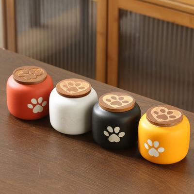 Ceramic Pet Ashes Storage Box 180/500ml Cute Dog Cat Cremation Urns Memorials Moisture Proof Funeral Urn for Pets For Pet Ashes