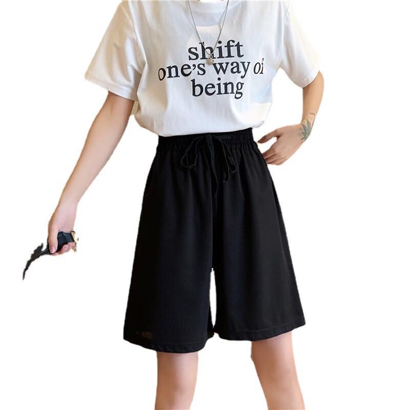 Yihui Ice Silk High-Waist Wide-Leg Sports Pants L