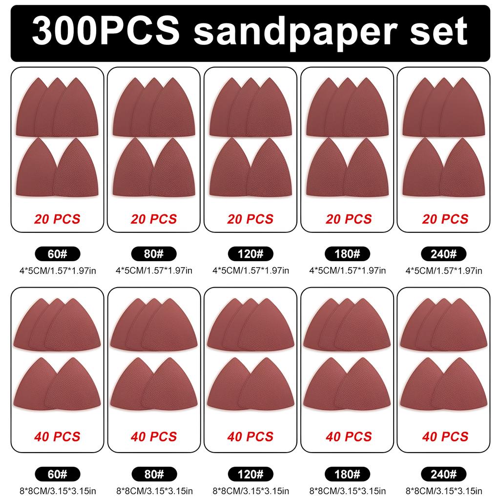 New Sand Pad Assorted Set 60/80/120/180/240 Grits Sanding Sandpaper Pad Multi Tool Sanding Pads For Fein Bosch Dremel Makita
