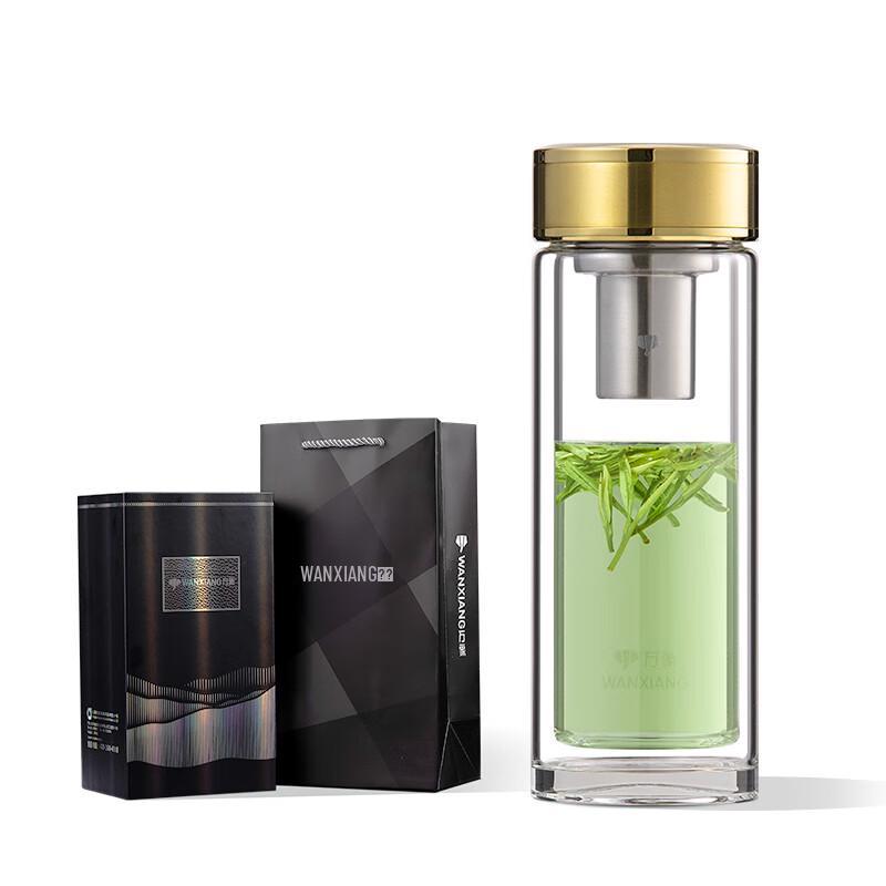 Wànxiàng V100L Double-Layer Borosilicate Glass Tea Infuser Mug