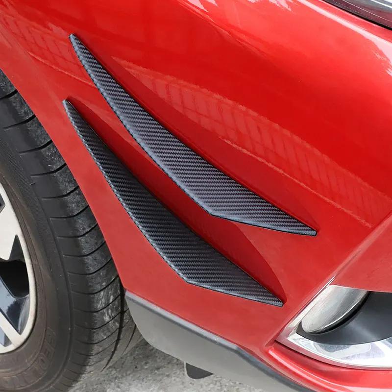 6pcs Front Bumper Lip Decoration Carbon Fiber Spoiler Splitter Wing Protection Guard Canard Auto Modified Canard Decor