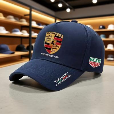 For Porsche Logo 3D Hat Car MOTO GP Racing F1 Car Duck Tongue Cap Baseball Cap Hat Adjustable Casual Trucket Hat Accessories