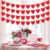 Felt Heart-Shaped Hanging Decoration, Love Banner, Suspended Red Heart, Birthday Party, Wedding, Valentine's Day Decorations