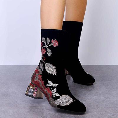 Fashion Wedge Women Boots Waterproof Transparent Heel Ankle Booties Short Dot Floral Jelly Woman Shoes
