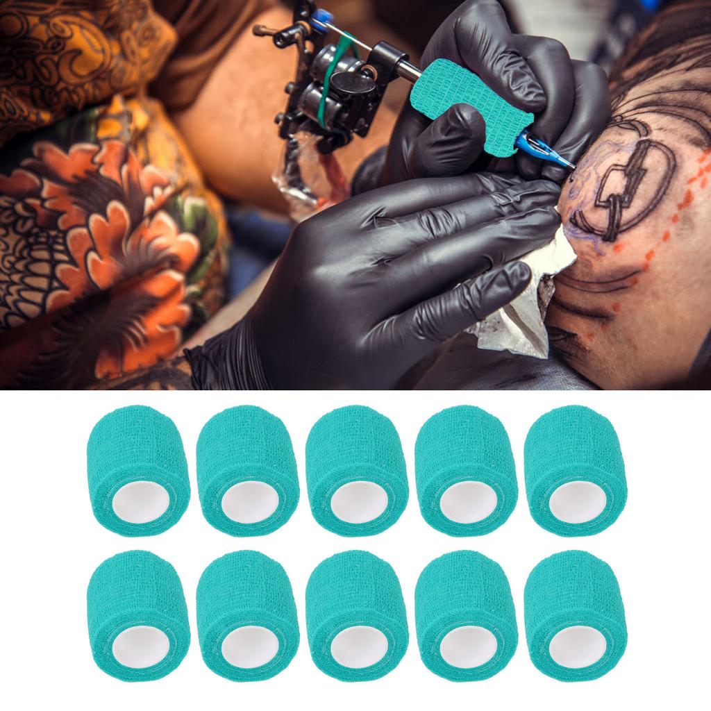 10Pcs Self Adhesive Elastic Bandage Multifunctional Disposable Shockproof Antislip Tattoo Handle Strap