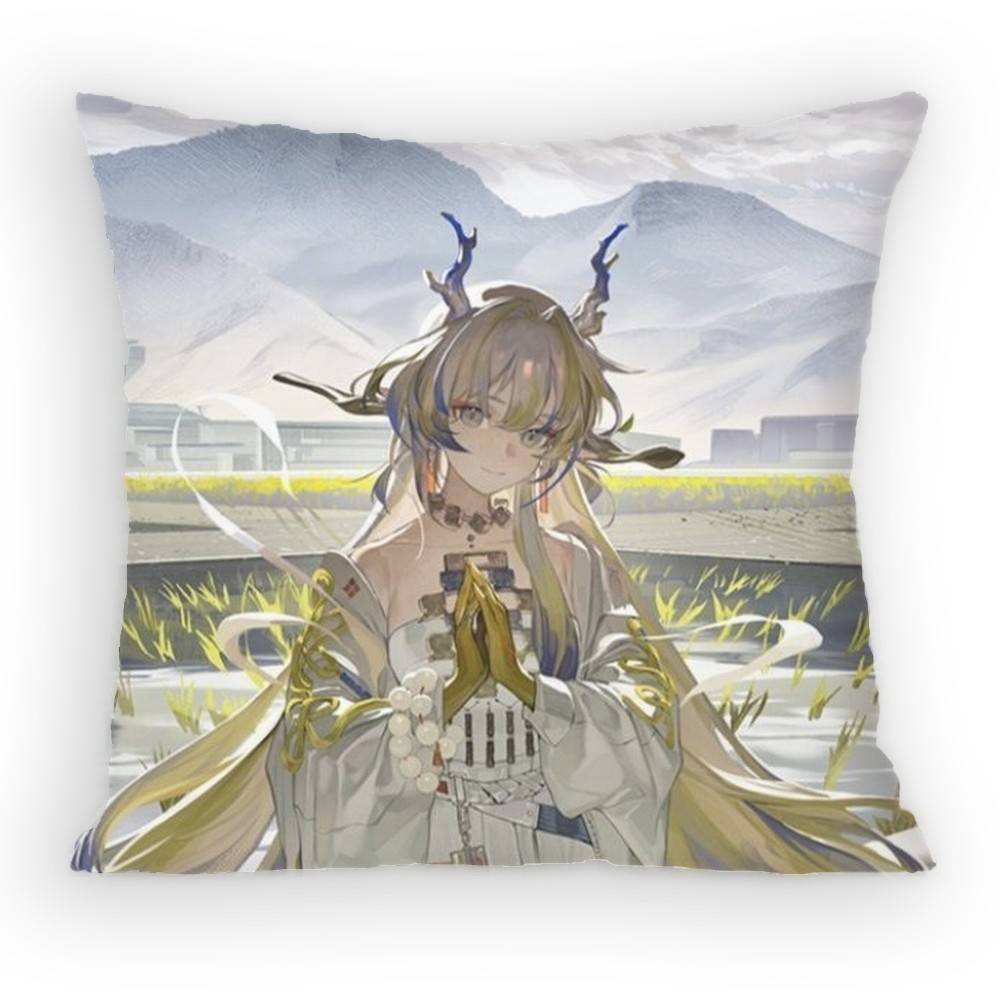 Game Arknights SHU Pillow Case Sofa Living Room for Bedroom car Headboard Backrest Cushion Square Cushion Nap Time