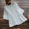 BITCED Women's Fashion Casual Solid Color Print Short Sleeve O-Neck Blouses & Shirts