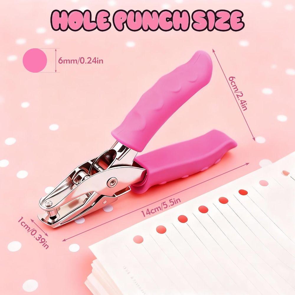 Round Hole Single Hole Punch DIY Handheld Circle Punch  School Office Binding Stationery