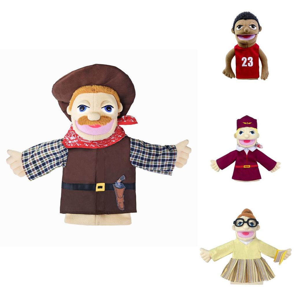 Cute Cartoon Half-body Professional Puppet With Control Rod Plush Toy Early Education Doll 40cm