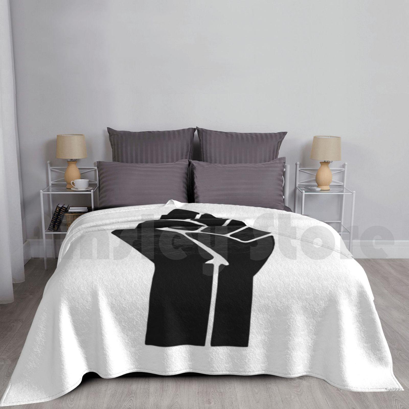 Black Lives Matter Fist Blanket Super Soft Warm Light Thin All Lives Matter When Black Lives Matter Only Blm Size: 75*100cm, Weight: 230 GSM