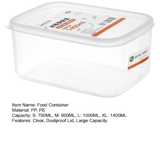 Box with Lid Clear Large Oven Capacity Microwave Safe Vegetables Fruits