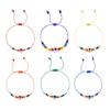 Knotted Rope Evil Eye Hanadchain Rainbow Beads Bracelets Adjustable Size