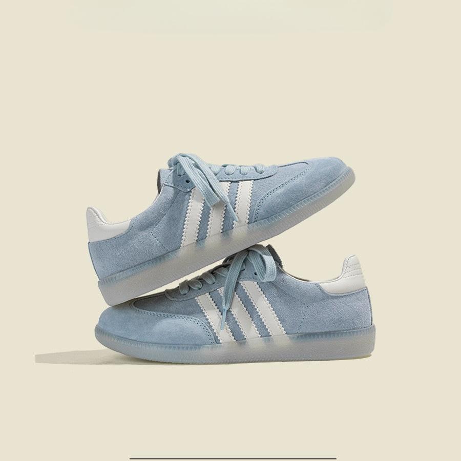 Korean version of baby blue casual women's shoes 2025 autumn new flat-bottomed German training shoes women's retro Forrest Gump shoes sports board s