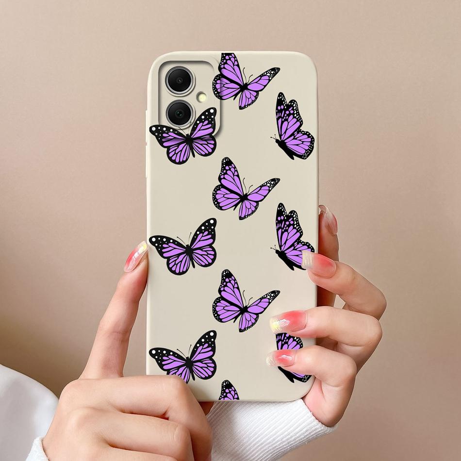For Samsung Galaxy A05 A05S Phone Cases Simple Unique Soft Liquid Silicone Camera Protection Back Cover For Samsung A 05 Funda