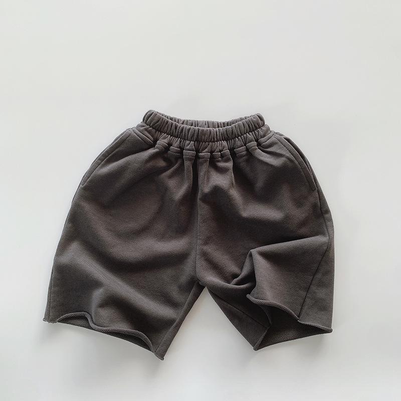 Kids' Summer Cotton-Feel Shorts - Lightweight, Versatile Straight-Leg Sweatpants for Boys & Girls, Korean Style