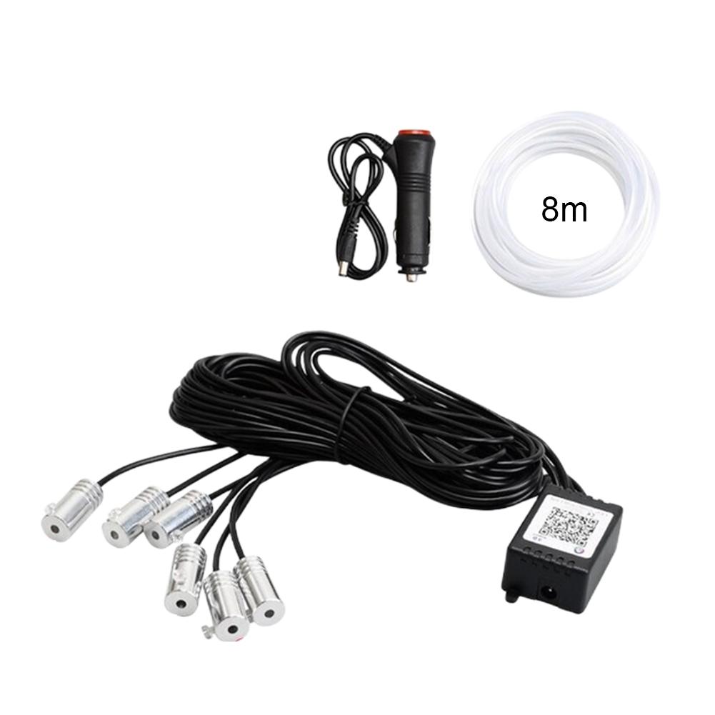 

Светодиодный автомобильный атмосферный свет RGB автомобильный декоративный светильник управление через приложение автомобильный салонный свет оптоволокно музыка голосовое управление для автомобиля