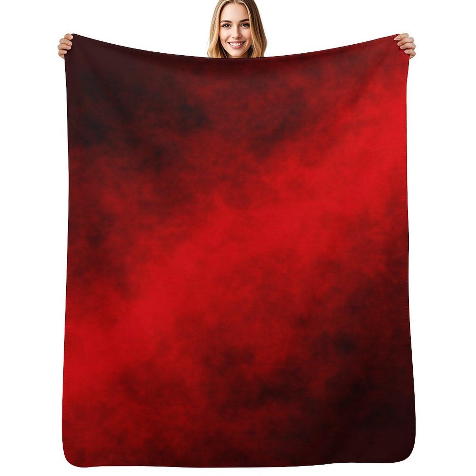 Red Smoke Throw Blanket All Weather Soft Throw Blanket for Sofa Size: 75*100cm, Weight: 230 GSM