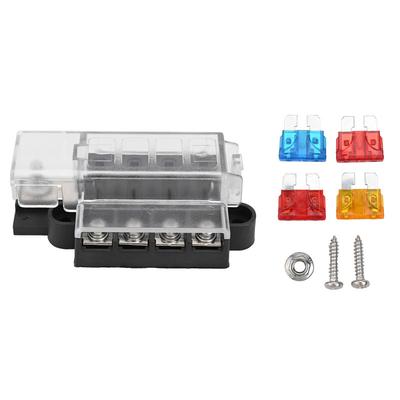 4 Gang Fuse Box Positive Block Perfect Solution for Automotive and Marine Electrical Systems with For ATO ATC Compatibility