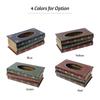 Tissue Box Cover, Antique Book Tissue Holder,   Retro Napkin Holder with Novelty, Home Decor for Bedroom, Living Room,  