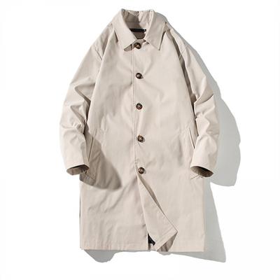 2024 neue Frühling Herbst Graben Männer Mode Übergroßen Graben Jakcet Männer Casual Windjacke Herren Medium Länge Drehen Unten Kragen Graben