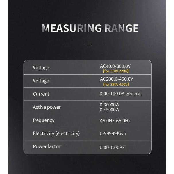 Din Rail AC Monitor 6IN1 110V 220V 380V 100A Voltage Current Power Factor Active KWH Electric Energy Frequency Meter VOLT AMP