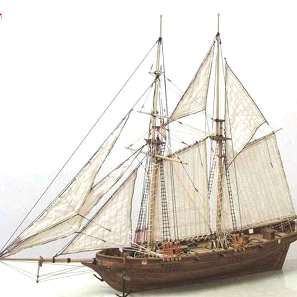 Excras Wooden Ship DIY Wooden Sailing Ship Hobby Wood Ship Model Sailing Ship Wooden Model Home DIY Model Decoration Boat Gift Toy for Kids Model,