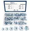 Galvanized Four-claw Nut Set Furniture Nut Claw Speaker Wood Panel Inlaid Screw Cap 112Pcs Boxed Nut