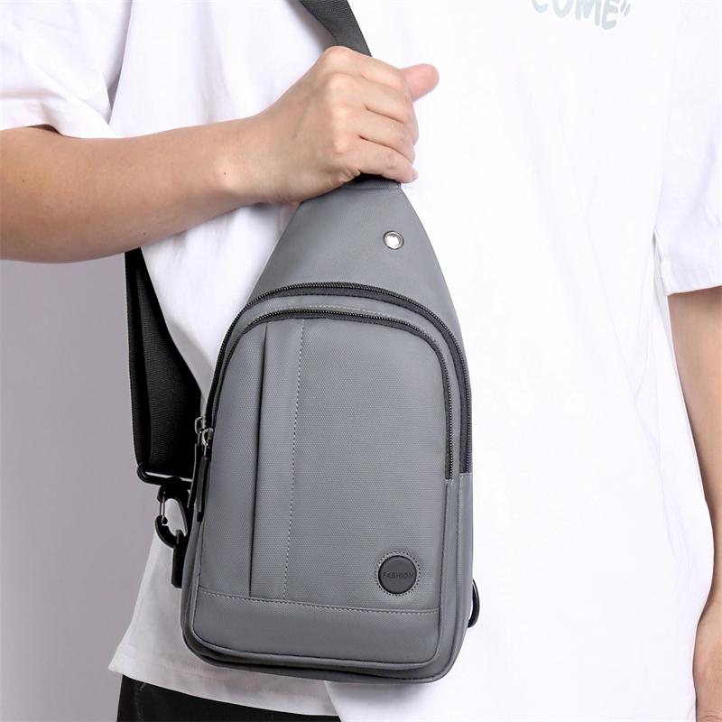 Sac de poitrine tendance pour homme, sac à main léger en tissu NYLON, sac à bandoulière élégant et décontracté pour homme