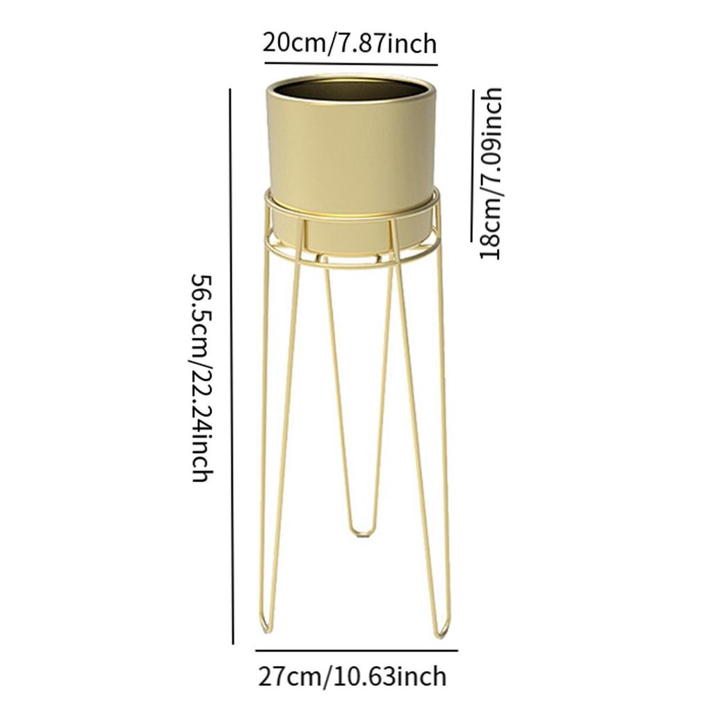 Kovový květináč s podstavcem Dekorativní moderní květináč ve stylu poloviny století pro události Kolaudace Svatba Ozdoba stolu