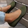 Women's Casual Round Toe Slip-On Knit Flats: New Color, Breathable, Hollow Design