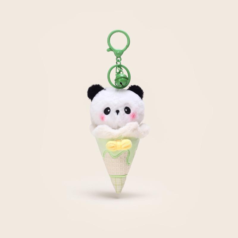 Ice Animal Colorful Cream Plush Keychain Featuring Adorable Fox Rabbit Otter Cat And Bear
