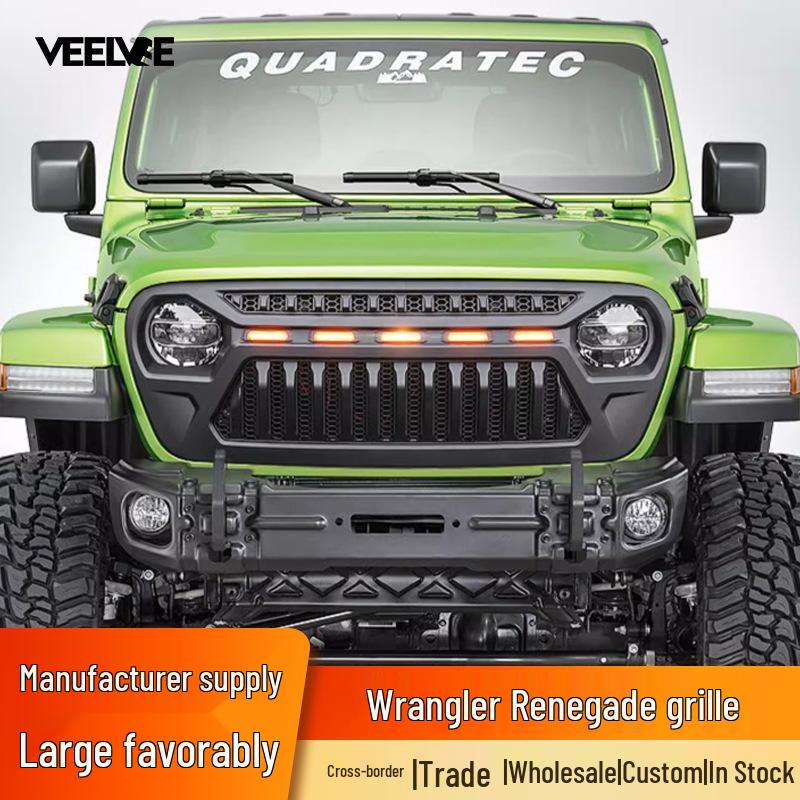 Naštvaná mřížka se světly pro 07-23 Wrangler, Renegade, Gladiator Přední úprava