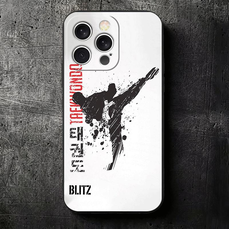 Taekwondo Kungfu Desgin Soft Phone Case for iPhone 16 16E 17 Air 15 Pro Max 14 Plus 13 Mini 11 12 7 Black Cover Back Shell