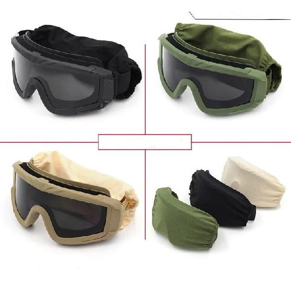 Tactical Desert Goggles Military Windproof Anti-Fog Impact-Resistant Sports Eyewear for Cycling, Airsoft, Outdoor Adventures