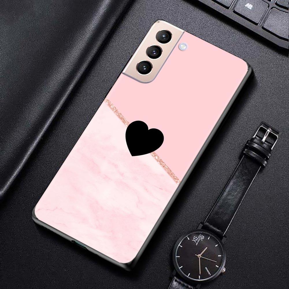 Carcasa de telefon cu flori de marmura roz pentru Samsung Galaxy S21 S20 S10 S9 S8 Plus Ultra 5g S10lite S10e S7edge S20 S21 Fe Husa moale