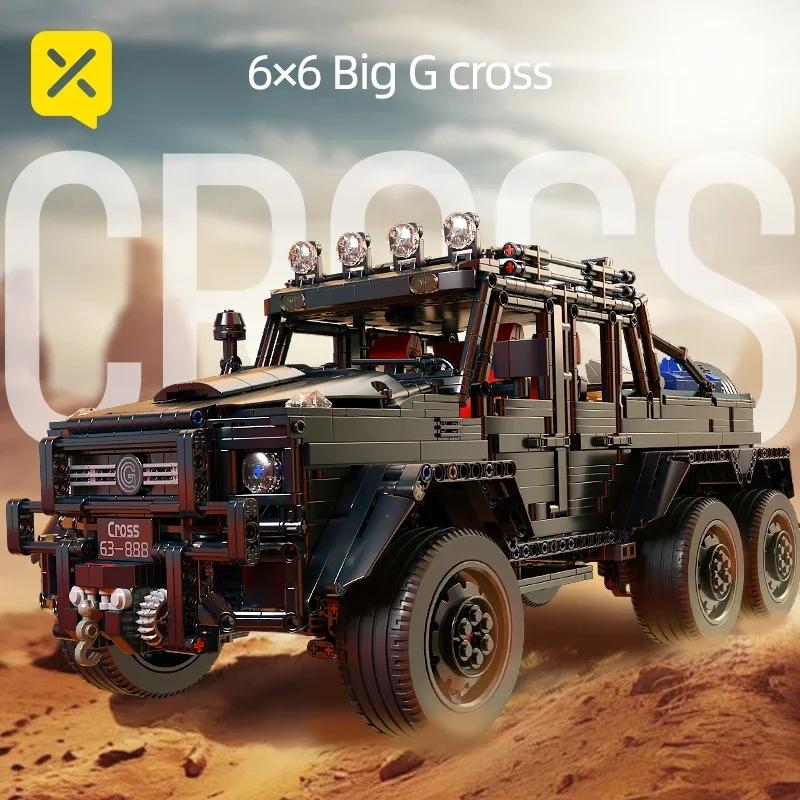 ToylinX 6x6 Off-Road Building Blocks Toy Car Technical Bricks Truck Simulation Model 1:8 Scale Adult Construction Vehicle Kits