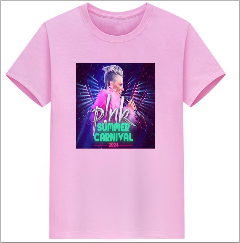 Pnk Cropped T Shirt Summer Carnival Tour Pink Tour Iconic Pnk Merch Tshirt Aesthetic Clothes Oversized T Shirt Tops