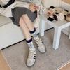 Bubble Mouth Line Doll Lolita Socks Women Vintage Polka Dot Slim Leg Socks Pure Cotton Mid-Leg Socks