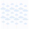 6 Pack Cloud Garland White Felt Banner Hanging Wall Ceiling Decor Baby Shower Sky Theme Party Decorations