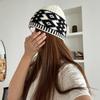 Spring and Autumn Jacquard Knitting Big Head Circumference Show Face Small Wool Hat Female