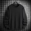Pure Cotton Crew Neck Sweater Men's and Women's Autumn Solid Color Loose Large Size Casual Sports Jacket Long Sleeve T-shirt