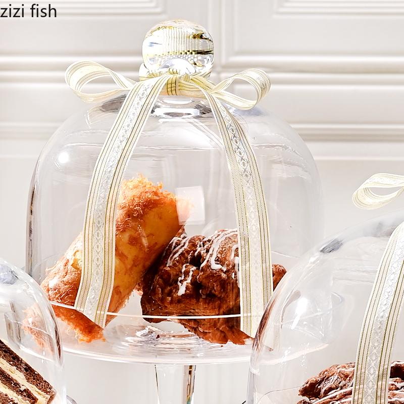 Suport de prăjitură cu picioare înalte Tavă de prăjitură Capac din sticlă Farfurie pentru desert Tavă pentru pâine Suport de afișare Vase Dim Sum Farfurie cu fructe Farfurie pentru gustare Tavă pentru tort