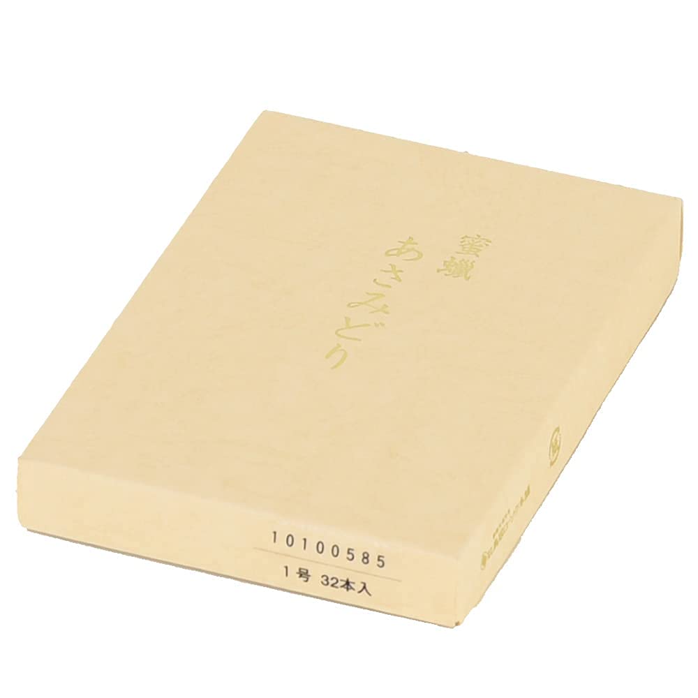 Hasegawa Buddhist Altar Candles, Beeswax Asamidori, 32 Candles, Size 1