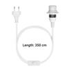 Kwmobile Support lampe douille E14 - Câble pour ampoule avec bague fixation - Cordon alimentation blanc prise électrique et interrup