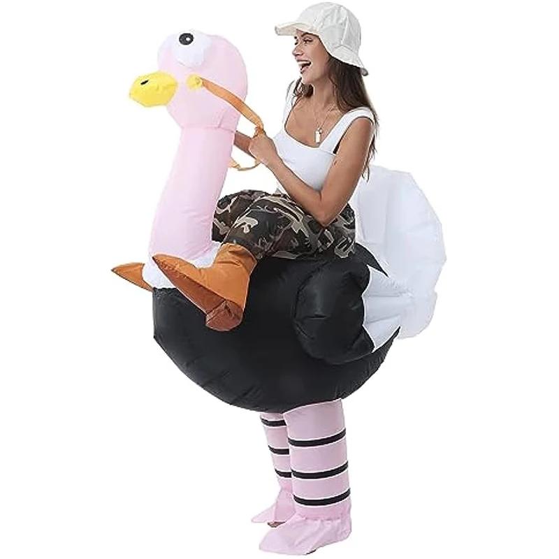 Inflatable Ostrich Costume Adult - Ride On Ostrich Fancy Dress for Halloween, Carnival, Christmas and Event Party Costumes